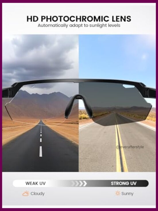 Polarized Sports Sunglasses with UV400 Protection Photochromic Lens main image 5